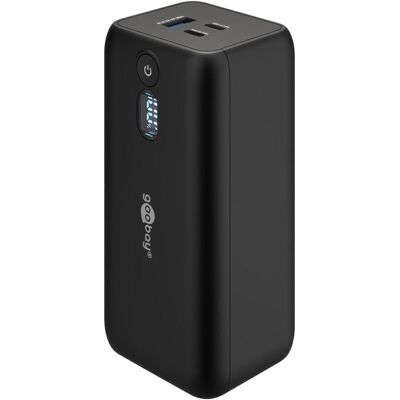 Goobay Laptop-Powerbank 20.000 mAh mit Power Delivery (20000 mAh, 65 W), Chargeur de secours, Noir Goobay Laptop-Powerbank 20.000 mAh mit Power Delivery (20000 mAh, 65 W), Chargeur de secours, Noir