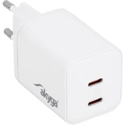 Akyga AK-CH-29 45W Wandladegerät Weiss (45 W, 2 ports), Chargeur USB, Blanc Akyga AK-CH-29 45W Wandladegerät Weiss (45 W, 2 ports), Chargeur USB, Blanc