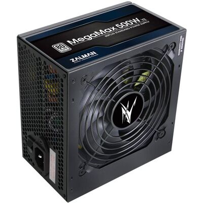 Zalman Alimentation électrique MegaMax 500W (ZM500-TXII) (500 W), Alimentation PC, Noir Zalman Alimentation électrique MegaMax 500W (ZM500-TXII) (500 W), Alimentation PC, Noir