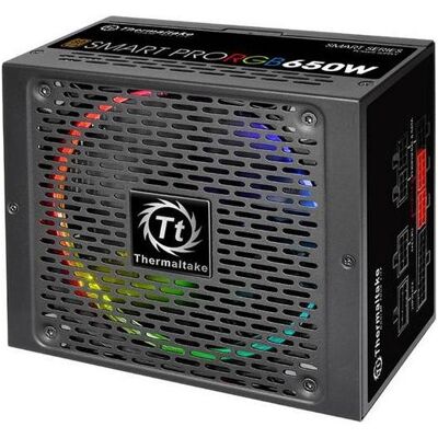 Thermaltake SMART PRO RGB SPR-650AH3FSB-R - Alimentation (interne) (650 W), Alimentation PC, Noir Thermaltake SMART PRO RGB SPR-650AH3FSB-R - Alimentation (interne) (650 W), Alimentation PC, Noir