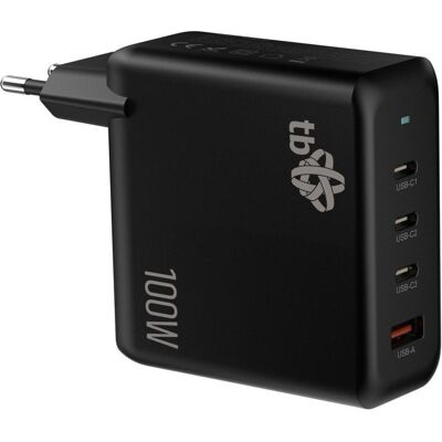 IBM 3x USB C + USB A Power Delivery Wandladegerät Schwarz, GaN 100W (100 W, 4 ports), Chargeur USB, Noir IBM 3x USB C + USB A Power Delivery Wandladegerät Schwarz, GaN 100W (100 W, 4 ports), Chargeur USB, Noir