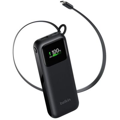 Belkin UltraCharge Smart Display PB 11 000 mAh 60 W noir BPB041hqBK (11000 mAh, 60 W, 74 Wh), Chargeur de secours, Noir Belkin UltraCharge Smart Display PB 11 000 mAh 60 W noir BPB041hqBK (11000 mAh, 60 W, 74 Wh), Chargeur de secours, Noir