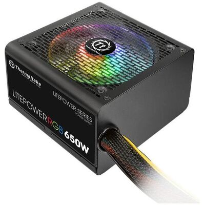 Thermaltake Litepower RGB (650 W), Alimentation PC, Noir Thermaltake Litepower RGB (650 W), Alimentation PC, Noir