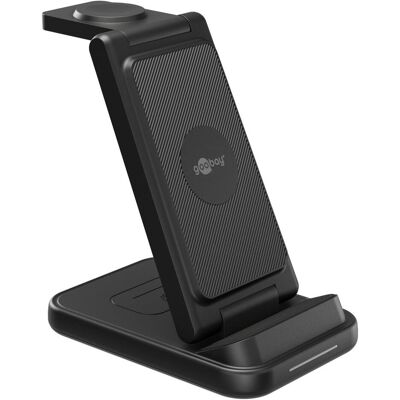 Goobay Kabelloses 3in1-Ladegerät, 15 W (15 W), Chargeur sans fil, Noir Goobay Kabelloses 3in1-Ladegerät, 15 W (15 W), Chargeur sans fil, Noir