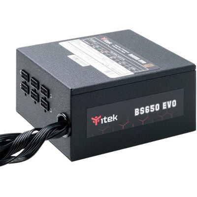 Itek Alimentation ATX compatible BS650 Evo - 650W (650 W), Alimentation PC, Noir Itek Alimentation ATX compatible BS650 Evo - 650W (650 W), Alimentation PC, Noir