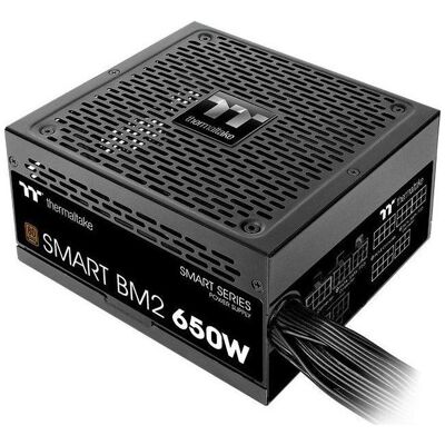 Thermaltake Alimentation 650 Watts Puissance de pointe 780 Watts Efficacité 80 PLUS BRONZE PFC (650 W), Alimentation PC, Noir Thermaltake Alimentation 650 Watts Puissance de pointe 780 Watts Efficacité 80 PLUS BRONZE PFC (650 W), Alimentation PC, Noir