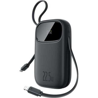 Baseus EnerFill FC31, 10000mAh, 22.5W, QC + PD, Noir (10000 mAh, 22.50 W, 36.50 Wh), Chargeur de secours, Noir Baseus EnerFill FC31, 10000mAh, 22.5W, QC + PD, Noir (10000 mAh, 22.50 W, 36.50 Wh), Chargeur de secours, Noir