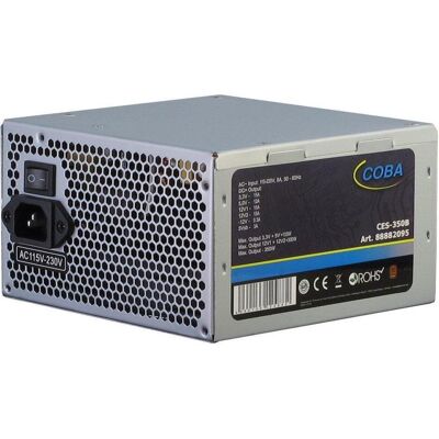 Intertech Coba CES-350W 82+ ATX alimentation 350W ventilateur 120mm 1x PCI E 6+2 pin 3xS ATA 1x EPS 8 pin 1x (350 W), Alimentation PC, Argent Intertech Coba CES-350W 82+ ATX alimentation 350W ventilateur 120mm 1x PCI E 6+2 pin 3xS ATA 1x EPS 8 pin 1x (350 W), Alimentation PC, Argent