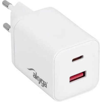 Akyga AK-CH-28 45W Wandladegerät Weiss (45 W, 2 ports), Chargeur USB, Blanc Akyga AK-CH-28 45W Wandladegerät Weiss (45 W, 2 ports), Chargeur USB, Blanc