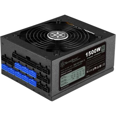 Silverstone SST-ST1500-TI v1.1 Bloc d'alimentation modulaire 80 PLUS titane - 1500 Watt (1500 W), Alimentation PC, Noir Silverstone SST-ST1500-TI v1.1 Bloc d'alimentation modulaire 80 PLUS titane - 1500 Watt (1500 W), Alimentation PC, Noir