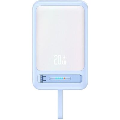 Usams Powerbank XM Series CD219 10000mAh Magnetic Wireless niebieski (10000 mAh, 22.50 W, 22.50 Wh), Chargeur de secours, Bleu Usams Powerbank XM Series CD219 10000mAh Magnetic Wireless niebieski (10000 mAh, 22.50 W, 22.50 Wh), Chargeur de secours, Bleu
