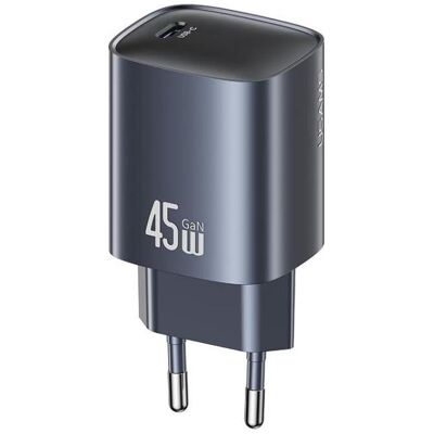 Usams Ładowarka sieciowa T66 45W GaN Fast Charger tarnish (45 W, 1 portion), Chargeur USB, Gris Usams Ładowarka sieciowa T66 45W GaN Fast Charger tarnish (45 W, 1 portion), Chargeur USB, Gris