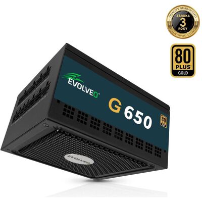 Evolveo G650, Netzteil 650W, ATX3.1, 14cm, aPFC, 80+ GOLD, 3 Jahre Garantie (650 W), Alimentation PC Evolveo G650, Netzteil 650W, ATX3.1, 14cm, aPFC, 80+ GOLD, 3 Jahre Garantie (650 W), Alimentation PC
