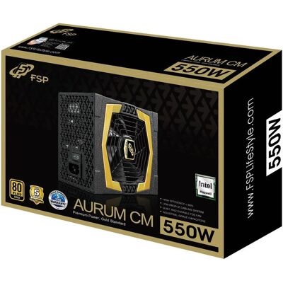 Fortron Aurum CM 550 (550 W), Alimentation PC, Noir Fortron Aurum CM 550 (550 W), Alimentation PC, Noir