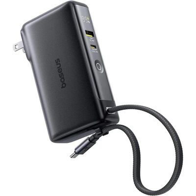 Baseus Powerbank Nomos NT11 Omni US, 10000mAh, 67W, QC + PD, Noir (10000 mAh, 67 W), Chargeur de secours, Noir Baseus Powerbank Nomos NT11 Omni US, 10000mAh, 67W, QC + PD, Noir (10000 mAh, 67 W), Chargeur de secours, Noir