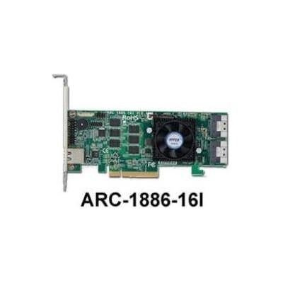 Areca Contrôleur Raid ARC-1886-16I 16 ports tri-mode PCIe 4.0 x8 2x SFF 8654 LP, Contrôleur mémoire Areca Contrôleur Raid ARC-1886-16I 16 ports tri-mode PCIe 4.0 x8 2x SFF 8654 LP, Contrôleur mémoire