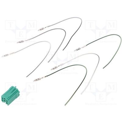 4CarMedia, Installation autoradio, Connecteur automobile mini-fiche ISO, câbles PIN : 6 Kit : fils avec broches 4CarMedia, Installation autoradio, Connecteur automobile mini-fiche ISO, câbles PIN : 6 Kit : fils avec broches