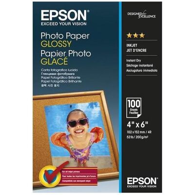 Epson Photo Paper Glossy 10x15cm (10x15 cm), Papier photo, Blanc Epson Photo Paper Glossy 10x15cm (10x15 cm), Papier photo, Blanc