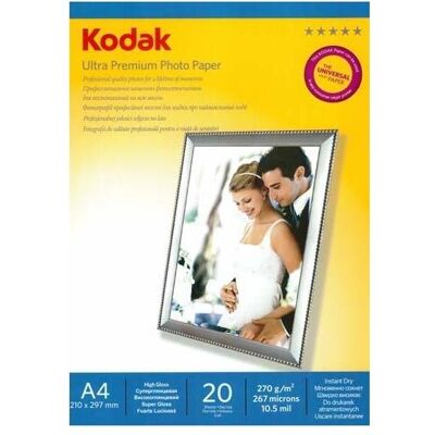 Kodak Kodas photo popierius spausdintuvui A4 (5740 -816) (270 g/m², A4, 20 pcs), Papier photo Kodak Kodas photo popierius spausdintuvui A4 (5740 -816) (270 g/m², A4, 20 pcs), Papier photo