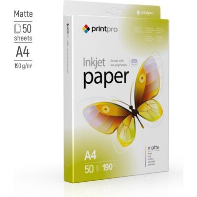Colorway Office supplies PrintPro Matte Photo Paper, 190g/m, A4, 50pcs. (190 g/m², A4), Papier photo Colorway Office supplies PrintPro Matte Photo Paper, 190g/m, A4, 50pcs. (190 g/m², A4), Papier photo