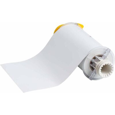 Brady, Rouleau d’étiquettes, B85-254x356-7569-WT, Étiquettes en vinyle, blanches, brillantes, 254.00 x 356.00 mm, permanentes (257.18 mm) Brady, Rouleau d’étiquettes, B85-254x356-7569-WT, Étiquettes en vinyle, blanches, brillantes, 254.00 x 356.00 mm, permanentes (257.18 mm)