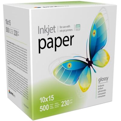Colorway Papier photo Print Pro brillant 230 g/m² / 10 x 15 / 500 feuilles (230 g/m², 10 x 15 cm, 500 pcs), Papier photo, Blanc Colorway Papier photo Print Pro brillant 230 g/m² / 10 x 15 / 500 feuilles (230 g/m², 10 x 15 cm, 500 pcs), Papier photo, Blanc