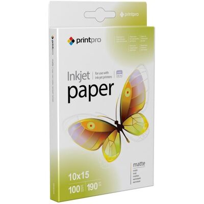 Colorway Papier photo Print Pro mat 190 g/m² / 10 x 15 / 100 feuilles (190 g/m², 10 x 15 cm, 100 pcs), Papier photo, Blanc Colorway Papier photo Print Pro mat 190 g/m² / 10 x 15 / 100 feuilles (190 g/m², 10 x 15 cm, 100 pcs), Papier photo, Blanc