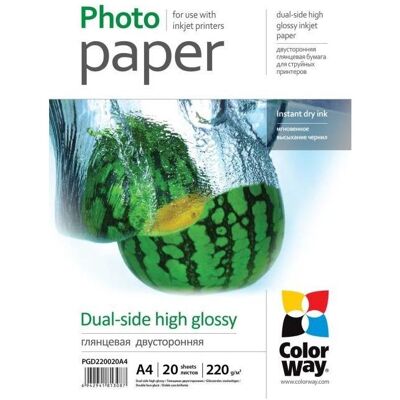 COLORWAY - PGD220020A4 - Two-sided - A4 - Papier photo COLORWAY - PGD220020A4 - Two-sided - A4 - Papier photo