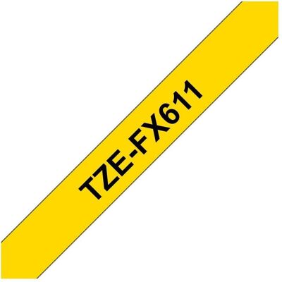 Brother Ruban d'étiquetage, Tze-Fx611 (0.60 cm, Noir, Jaune) Brother Ruban d'étiquetage, Tze-Fx611 (0.60 cm, Noir, Jaune)