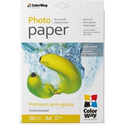 Colorway Office supplies Premium Highglossy Photo Paper, 255g/m, A4, 50pcs. (255 g/m², A4, 50 pcs), Papier photo, Blanc Colorway Office supplies Premium Highglossy Photo Paper, 255g/m, A4, 50pcs. (255 g/m², A4, 50 pcs), Papier photo, Blanc