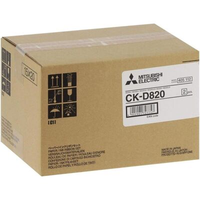 Mitsubishi Electric CK-D 820 10x15 cm 2x 430 tirages (10 x 15 cm, 430 pcs), Papier photo, Blanc Mitsubishi Electric CK-D 820 10x15 cm 2x 430 tirages (10 x 15 cm, 430 pcs), Papier photo, Blanc