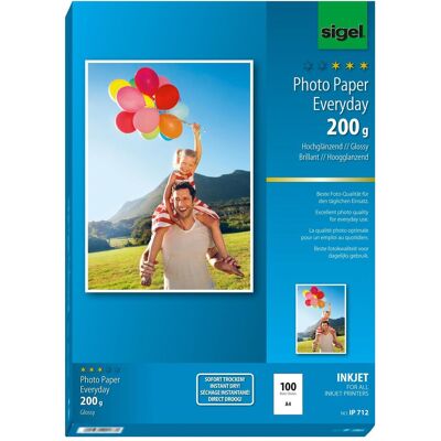 Papier Photo Sigel A4 200G Brillant - Impressions de Qualité Papier Photo Sigel A4 200G Brillant - Impressions de Qualité