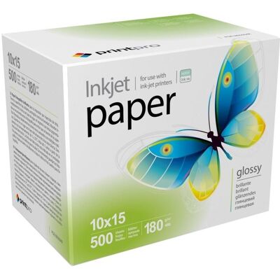Colorway Papier photo Print Pro brillant 180 g/m² / 10 x 15 / 500 feuilles (180 g/m², 10 x 15 cm, 500 pcs), Papier photo, Blanc Colorway Papier photo Print Pro brillant 180 g/m² / 10 x 15 / 500 feuilles (180 g/m², 10 x 15 cm, 500 pcs), Papier photo, Blanc
