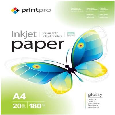 Colorway Office supplies PrintPro Glossy Photo Paper, 180g/m, A4, 20pcs. (180 g/m², A4), Papier photo Colorway Office supplies PrintPro Glossy Photo Paper, 180g/m, A4, 20pcs. (180 g/m², A4), Papier photo