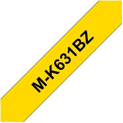 Brother Ruban d'étiquetage, M-K631bz (1.20 cm, Noir, Jaune) Brother Ruban d'étiquetage, M-K631bz (1.20 cm, Noir, Jaune)
