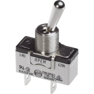 Interrupteur à levier APEM 641NH/2 - 2 pôles - 250V/AC - Marche/Arrêt - Noir Interrupteur à levier APEM 641NH/2 - 2 pôles - 250V/AC - Marche/Arrêt - Noir