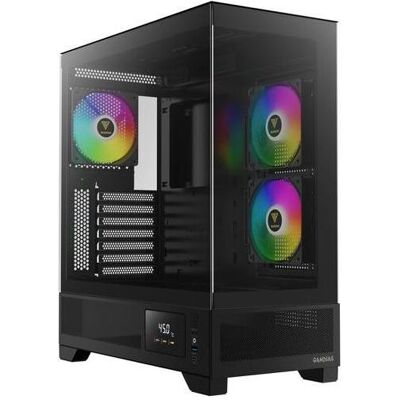 Gamdias Boitier Moyen Tour ATX Atlas M1 RGB avec panneaux vitrés (Noir) (ATX, mATX, Mini-ITX), Boîtier PC, Noir Gamdias Boitier Moyen Tour ATX Atlas M1 RGB avec panneaux vitrés (Noir) (ATX, mATX, Mini-ITX), Boîtier PC, Noir
