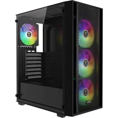 Gamdias Aura GC2 Elite ARGB GAMING Miditower noir détail (ATX, mATX, Mini-ITX), Boîtier PC, Noir Gamdias Aura GC2 Elite ARGB GAMING Miditower noir détail (ATX, mATX, Mini-ITX), Boîtier PC, Noir