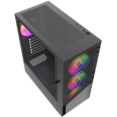 Gembird Boîtier PC tour midi Fornax 4300 ATX noir (ATX), Boîtier PC, Noir Gembird Boîtier PC tour midi Fornax 4300 ATX noir (ATX), Boîtier PC, Noir