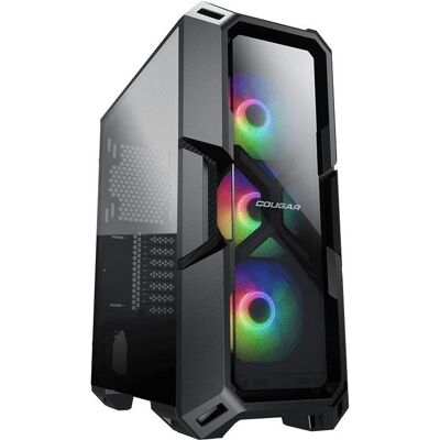 Cougar Boitier Moyen Tour ATX MX440-G RGB avec panneaux vitrés (Noir) (ATX, mATX, Mini-ITX), Boîtier PC, Noir Cougar Boitier Moyen Tour ATX MX440-G RGB avec panneaux vitrés (Noir) (ATX, mATX, Mini-ITX), Boîtier PC, Noir