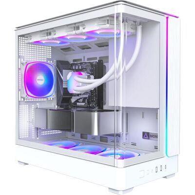 Montech KING 15 PRO White (mATX, Mini-ITX), Boîtier PC, Blanc Montech KING 15 PRO White (mATX, Mini-ITX), Boîtier PC, Blanc