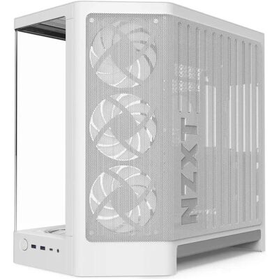 NZXT H6 RGB+ 2026 Mid-Tower Airflow Gaming Gehäuse Weiss Glasfenster (ATX), Boîtier PC, Blanc NZXT H6 RGB+ 2026 Mid-Tower Airflow Gaming Gehäuse Weiss Glasfenster (ATX), Boîtier PC, Blanc