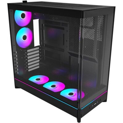 Montech HS02 PRO, ATX Mid-Tower PC-Gehäuse, Gaming-PC, High-Airflow, reversibles Layout, stabile geb (ATX, mATX, Mini-ITX), Boîtier PC, Noir Montech HS02 PRO, ATX Mid-Tower PC-Gehäuse, Gaming-PC, High-Airflow, reversibles Layout, stabile geb (ATX, mATX, Mini-ITX), Boîtier PC, Noir
