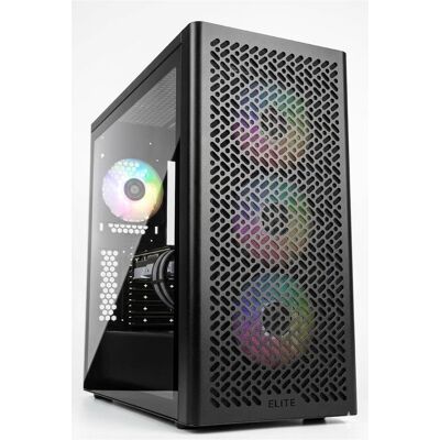 Cooler Master ELITE 502 4 FANS ARGB (ATX, ITX, mATX), Boîtier PC, Noir Cooler Master ELITE 502 4 FANS ARGB (ATX, ITX, mATX), Boîtier PC, Noir