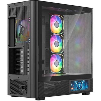 Modecom Obudowa Volcano Aq 400 Argb Midi Czarna (ATX, mATX, Mini-ITX), Boîtier PC, Noir Modecom Obudowa Volcano Aq 400 Argb Midi Czarna (ATX, mATX, Mini-ITX), Boîtier PC, Noir