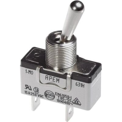 Interrupteur à levier APEM 639NH/2 - 250V/AC, 10A Interrupteur à levier APEM 639NH/2 - 250V/AC, 10A