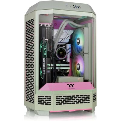 Thermaltake TT The Tower 300 Prune Matcha (mATX, Mini-ITX), Boîtier PC, Violet, Vert Thermaltake TT The Tower 300 Prune Matcha (mATX, Mini-ITX), Boîtier PC, Violet, Vert