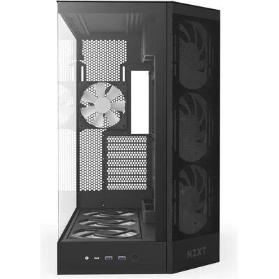 NZXT H9 Flow RGB+ (ATX, mATX, Mini-ITX), Boîtier PC, Noir NZXT H9 Flow RGB+ (ATX, mATX, Mini-ITX), Boîtier PC, Noir