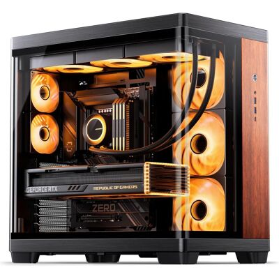 Jonsbo TK-4 Wood PC-Gehäuse, Midi-Tower, ATX, Tempered Glass - schwarz (ATX, ITX, Mini-ATX), Boîtier PC, Marron, Noir Jonsbo TK-4 Wood PC-Gehäuse, Midi-Tower, ATX, Tempered Glass - schwarz (ATX, ITX, Mini-ATX), Boîtier PC, Marron, Noir