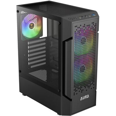 Gamdias Aura GC7 aRGB black case (ATX, mATX, Mini-ITX), Boîtier PC, Noir Gamdias Aura GC7 aRGB black case (ATX, mATX, Mini-ITX), Boîtier PC, Noir